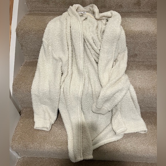 Beyond Yoga Cloud Cover Boucle Cardigan EUC size Large off white color - Picture 5 of 8